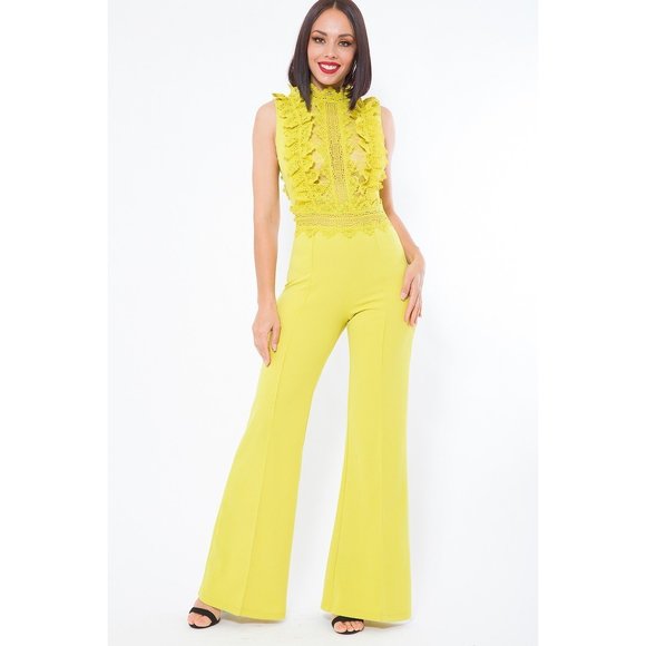 Crochet Lace Combined Bodice Jumpsuit - Picture 2 of 9